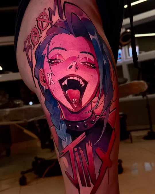 Tatuagem Jinx, de Cláudio Dias