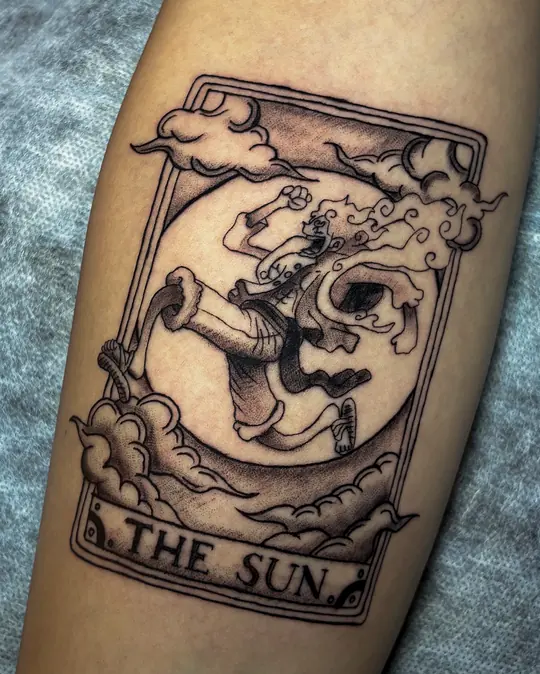 Tatuagem Luffy, deus do sol, de Igor Caselato