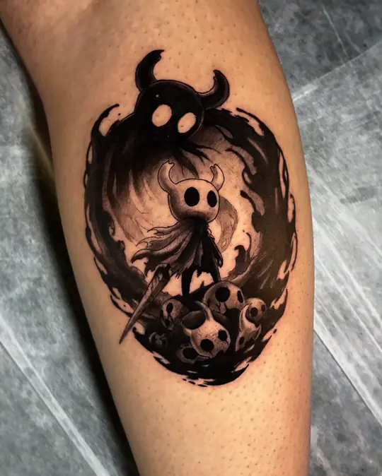 Tatuagem Hollow Knight, de Igor Caselato