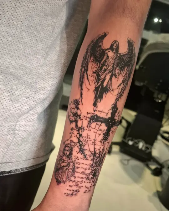Tatuagem Cybersigilism, de Kamily Arcanjo